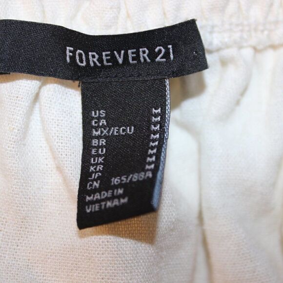 FOREVER 21Ivory  Blouse Women Size M Medium - Picture 10 of 10